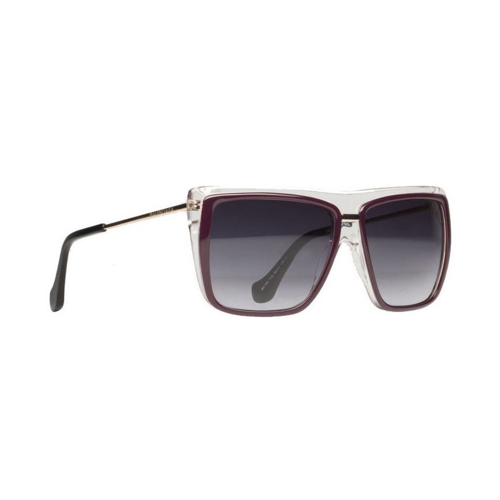 Balenciaga - Square Sunglasses Black Bordeaux with Brown Lenses - - Picture 3 of 16